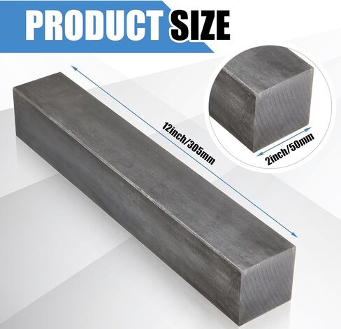 Shimeyao 1 PCS 2 "× 2" × 12 "بار مربع من الصلب ، A36 الفولاذ الطري ، مخزون رئيسي in Saudi Arabia