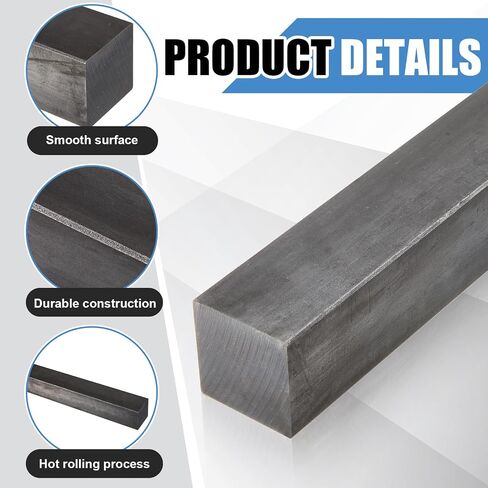 Shimeyao 1 PCS 2 "× 2" × 12 "بار مربع من الصلب ، A36 الفولاذ الطري ، مخزون رئيسي in Saudi Arabia