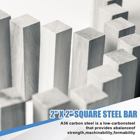Shimeyao 1 PCS 2 "× 2" × 12 "بار مربع من الصلب ، A36 الفولاذ الطري ، مخزون رئيسي in Saudi Arabia