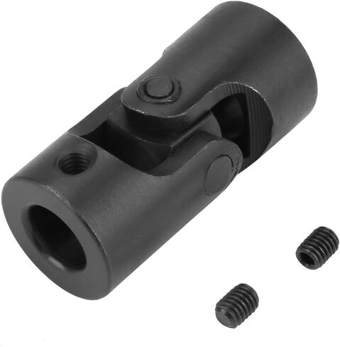 Universal Joint Shaft Coupling 0 5 Inch ID 0 9 Inch OD 2 2 Inch Length Rotatable Metal U Joint Coupler with Screws for Motor Connector in Saudi Arabia