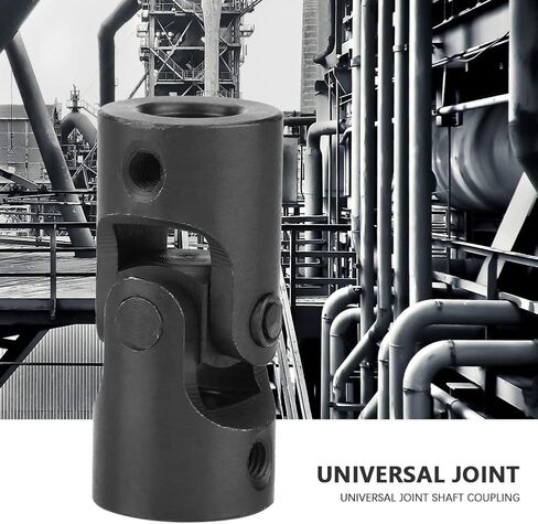 Universal Joint Shaft Coupling 0 5 Inch ID 0 9 Inch OD 2 2 Inch Length Rotatable Metal U Joint Coupler with Screws for Motor Connector in Saudi Arabia