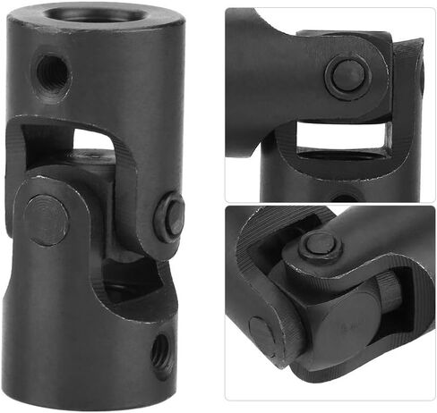Universal Joint Shaft Coupling 0 5 Inch ID 0 9 Inch OD 2 2 Inch Length Rotatable Metal U Joint Coupler with Screws for Motor Connector in Saudi Arabia