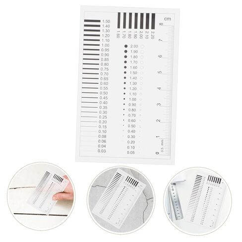 GLEAVI Detection Ruler for Measuring Defects High-Precision Chart for Scratches Spots and Cracks Easy Use Measuring Tool for Quality Inspection in Saudi Arabia