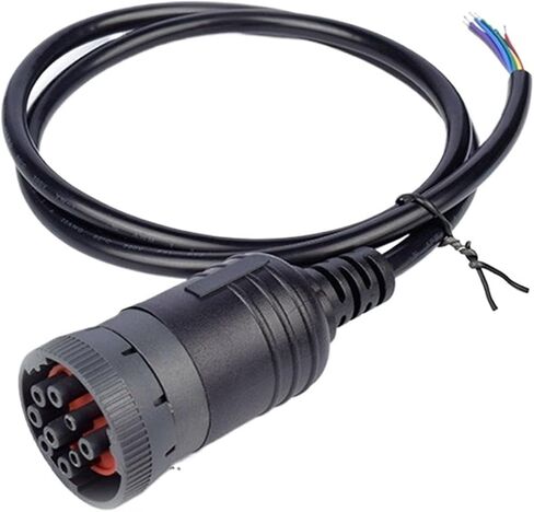 Truck Engine Diagnostic line Plug 9 pin Connection Open line J1939-9Pin(9 pin Female to OBD 30cm) in Saudi Arabia