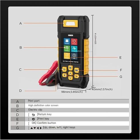 BT760 سيارة Truck Battery Tester Life 12V24V اختبار البطارية مع الطباعة in Saudi Arabia
