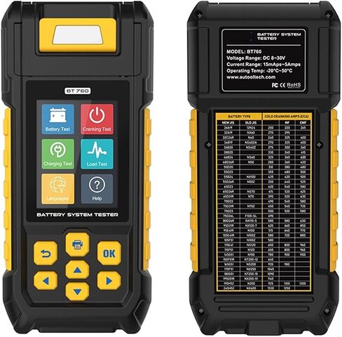 BT760 سيارة Truck Battery Tester Life 12V24V اختبار البطارية مع الطباعة in Saudi Arabia