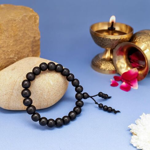 Authentic Karungali Malai Bracelet for Men & Women | Premium Ebony Wood Spiritual Bracelet | Handcrafted Meditation in Saudi Arabia