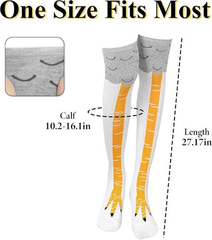 Chicken Leg Socks for Women Men Funny Chicken Socks Crazy Gag Gifts Animal Paw Feet Sock White Elephant Gifts Adults in Kuwait