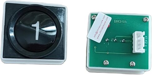 BR34A Elevator Push Button Square Lift Spare Parts RED Light 1~10 Without Braille in Saudi Arabia