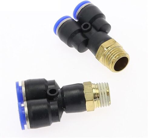 PX "التركيب الهوائي Y على شكل 4 مم-12 مم OD OD أنبوب خرطوم M5 1/8" 1/4 "3/8" 1/2 "BSP Male Thread 3 موصل اقتران الهواء (اللون: 8 مم خرطوم OD ، الحجم: M5) in Kuwait