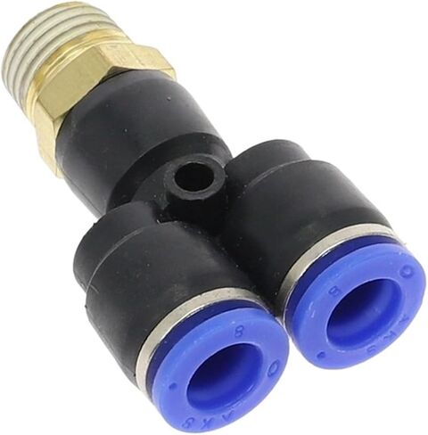 PX "التركيب الهوائي Y على شكل 4 مم-12 مم OD OD أنبوب خرطوم M5 1/8" 1/4 "3/8" 1/2 "BSP Male Thread 3 موصل اقتران الهواء (اللون: 8 مم خرطوم OD ، الحجم: M5) in Kuwait