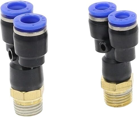 PX "التركيب الهوائي Y على شكل 4 مم-12 مم OD OD أنبوب خرطوم M5 1/8" 1/4 "3/8" 1/2 "BSP Male Thread 3 موصل اقتران الهواء (اللون: 8 مم خرطوم OD ، الحجم: M5) in Kuwait