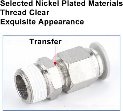 1PCS Pneumatic Outer/Inner Wire Quick Connector BB/BD/BU-01-02-03-04 Thread Variable Diameter Straight(BU0303) in Saudi Arabia