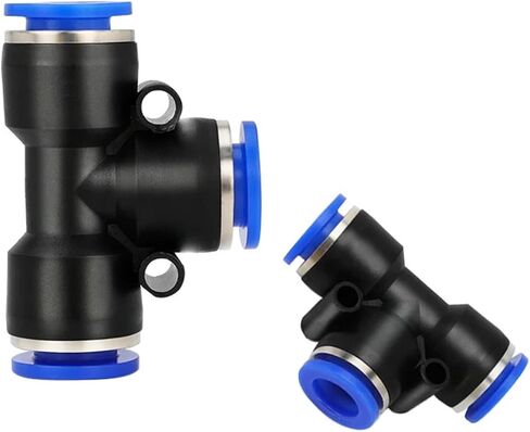 PE Air Connectors 4-12mm Connect Slip Lock Tee 3 Way Plastic Pipe Water Hose Tube Connector 1Pcs(PE-12) in Saudi Arabia