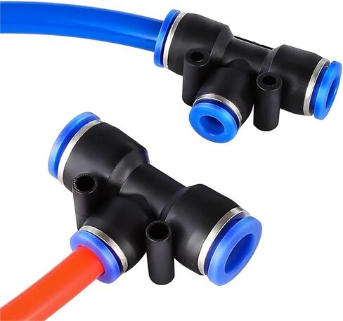 PE Air Connectors 4-12mm Connect Slip Lock Tee 3 Way Plastic Pipe Water Hose Tube Connector 1Pcs(PE-12) in Saudi Arabia