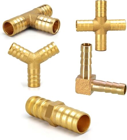 موصل تركيب أنابيب الأنبوب النحاسي 2pcs - مقرن أنبوب مياه الهواء على طراز باغودا لمدة 6 مم ، 8 مم ، 10 مم ، 12 مم (4 طرق ، OD 10 مم) in Saudi Arabia
