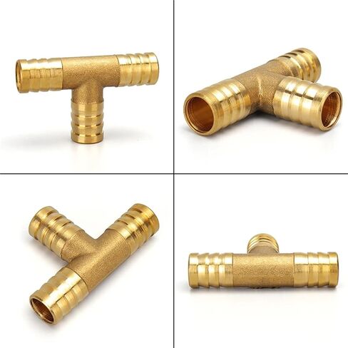 موصل تركيب أنابيب الأنبوب النحاسي 2pcs - مقرن أنبوب مياه الهواء على طراز باغودا لمدة 6 مم ، 8 مم ، 10 مم ، 12 مم (4 طرق ، OD 10 مم) in Saudi Arabia