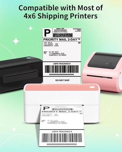 Phomemo Direct Thermal Shipping Label - Pack of 500 4x6 Thermal Paper Fanfold, for Shipping Labels, Address, Mail, Product Logo Labels, Barcode,Compatible with Thermal Label Printer in Kuwait