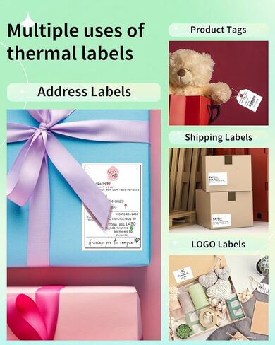 Phomemo Direct Thermal Shipping Label - Pack of 500 4x6 Thermal Paper Fanfold, for Shipping Labels, Address, Mail, Product Logo Labels, Barcode,Compatible with Thermal Label Printer in Kuwait