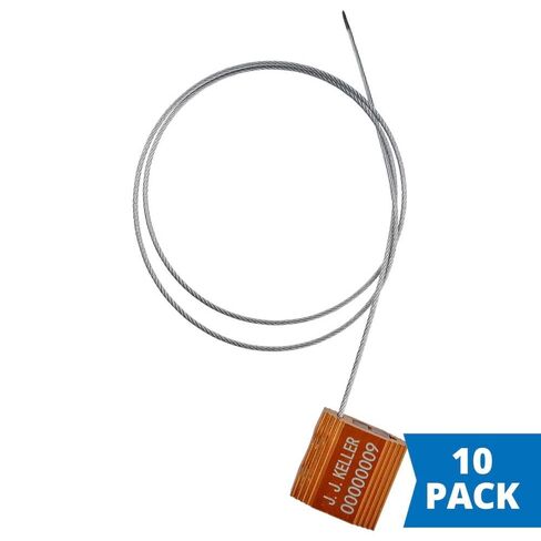 STEEL Security 1.5mm Cable Seals اسحب ضيقة بجسم قفل الألمنيوم ، كابل 24 "، برتقالي ، 10 أجزاء ، J. J. Keller & Associates ، Inc. in Saudi Arabia