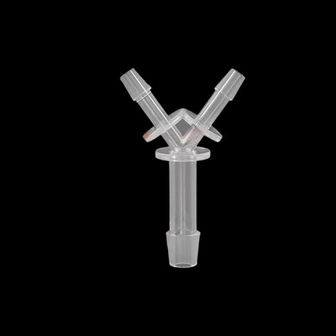‌20 PCS Barbed Y-Style Hose Tee Connector - Triple Port Three-Way Fitting, Fluid Splitting Adapter for Tube Systems, Plastic Joint for Laboratory/Instruments, Aquarium and Machinery in Kuwait