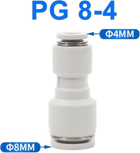 10PCS PG Pneumatic Straight-through Variable Diameter Air Pipe Quick Connector Quick 4 6 8 10 12 16mm(PG10-8) in Saudi Arabia