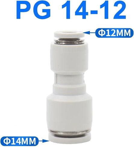 10PCS PG Pneumatic Straight-through Variable Diameter Air Pipe Quick Connector Quick 4 6 8 10 12 16mm(PG10-8) in Saudi Arabia
