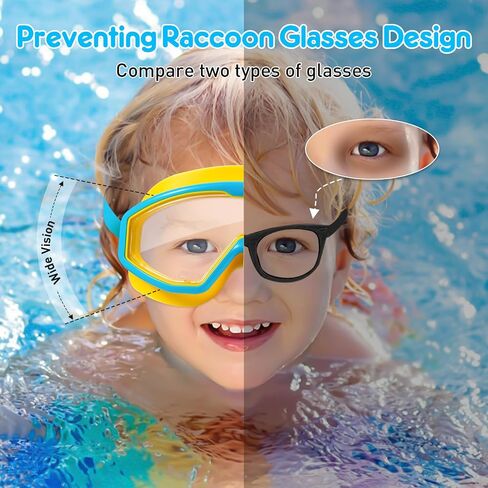 4 Pack Kids Swim Goggles ، 3-16 سنوات ، رؤية واسعة مضادة للأشعة فوق البنفسجية حماية للماء لا تسرب نظارات واضحة للبنين والبنات ، سباحة البلياردو على الشاطئ in Saudi Arabia
