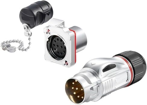 BD24 Metal Male and Female Waterproof Connector Automation Equipment Aviation Plug and Socket 12 core Holes(Female Plug) in Saudi Arabia