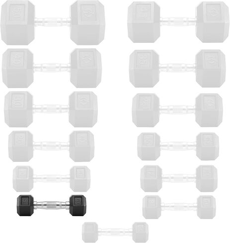 Philosophy Gym Rubber Coated Hex Dumbbell Hand Weights, Pairs in Saudi Arabia
