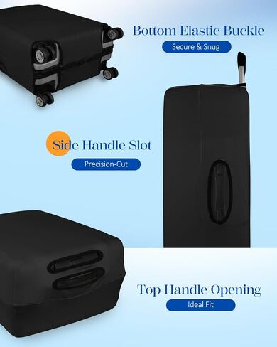 غلاف الأمتعة Slohif للحقيبة المعتمدة من TSA - غلاف أمتعة لعبة كبيرة غلاف حالة سفر تمتد حقيبة الأمتعة الواقية قابلة للغسل 29-30 بوصة in Saudi Arabia