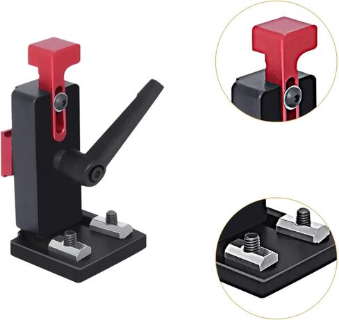 Generic 45 Type Chute Locator, Aluminium Alloy Miter Track Stop Tool, Backing Connector, Woodworking Rail T Slot, Red in Kuwait