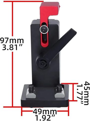 Generic 45 Type Chute Locator, Aluminium Alloy Miter Track Stop Tool, Backing Connector, Woodworking Rail T Slot, Red in Kuwait