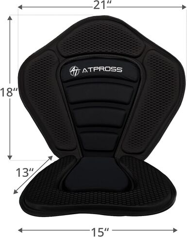 Standard Padded Kayak Canoe Seat Adjustable Backrest with 4 Straps Durable Sit-On-Top Cushion for Kayaking, Rafting & Fishing in Saudi Arabia