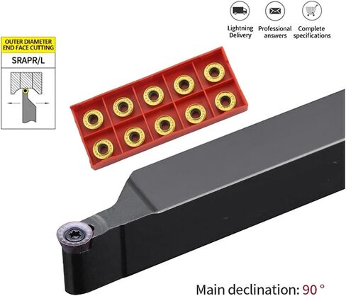SRAPR1616H08 SRAPR2020K10 SRAPR2525M10 External Turning Tool Holder RPMT/RPGT Carbide Inserts Lathe Cutting Machine(RPMT10T3-JS YZ6020,SRAPR2020K10T3) in Saudi Arabia