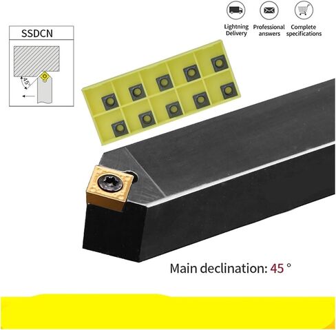 1PC SSDCN1616H09 SSDCN2020K09 SSDCN2525M12 حامل أداة التحول الخارجي SCMT CARBIDE إدراج أدوات قطع CNC مخرطة (SCMT09T09T308-TM YZ15TF ، بدون شريط لا تقبل) in Saudi Arabia