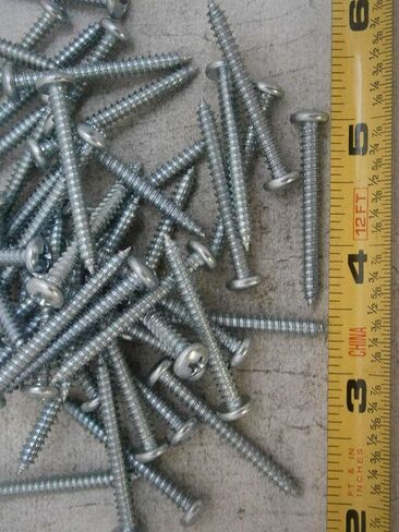 حزمة جديدة من البراغي المعدنية الورقية #8 × 1-1/2 "Long Phillips Pan Head Steel الكثير من 100 #5349 متعددة الأغراض مجموعة متنوعة شاملة للأجهزة Wnynenh06610 in Saudi Arabia