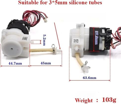 8W 12V 280ML/MIN المصغرة الجرعات الجرعات مضخة المياه السائلة اتجاه عكسها مع تشفير للروبوت الكامل in Kuwait