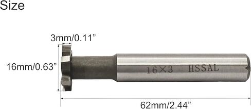 NACX HSS-AL T SLOT END MLLING CUTTER ، 14 ملم قطع DIA 2MM عمق 8 ملم عرقلة مستقيمة ، لعلم سبيكة الحديد الكربوني الصلب in Saudi Arabia