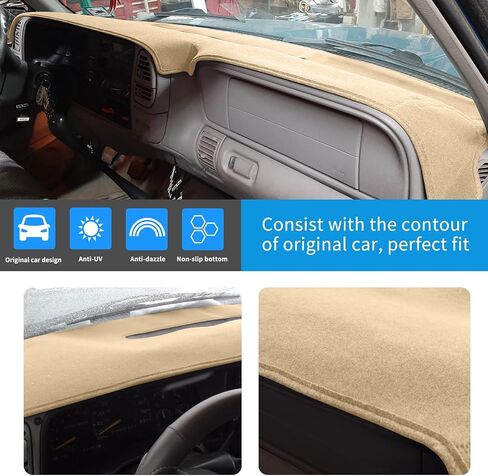 Dash Cover Custom Fit for 1997-2000 Chevy Chevrolet/GMC C1500 C2500 C3500 K1500 K2500 K3500, 1997-1999 GMC Yukon/Chevy Tahoe, 1999-2000 Cadillac Escalade,Dashboard Cover Mat Pad (Blue) in Kuwait