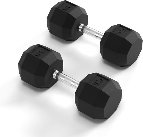 مجموعة الوزن PVC Hex Dummbell ، أحجام متعددة تمرين ولياقة dumbbells ، مجموعة 100 رطل (5+10+15+20 رطل) مجموعة x2،110 رطل (25+30 رطل) × 2 ، 35-50 رطل الأزواج للطن من العضلات ، بناء القوة وممارسة تمرين الجسم الكامل in Kuwait