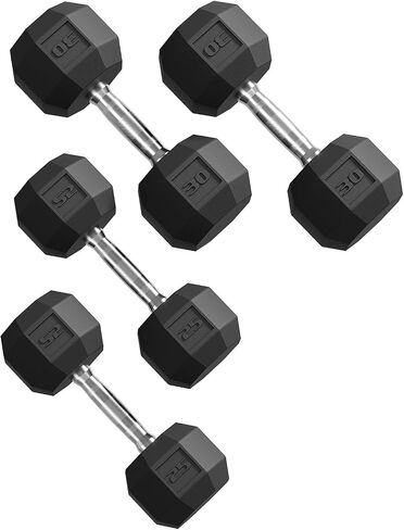 مجموعة الوزن PVC Hex Dummbell ، أحجام متعددة تمرين ولياقة dumbbells ، مجموعة 100 رطل (5+10+15+20 رطل) مجموعة x2،110 رطل (25+30 رطل) × 2 ، 35-50 رطل الأزواج للطن من العضلات ، بناء القوة وممارسة تمرين الجسم الكامل in Kuwait