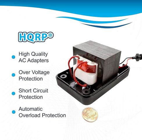 HQRP AC Adapter Works with DigiTech Vocalist Live 2 / Vocalist Live 3 / Vocalist Live 3D, Whammy 4 Guitar Multi Effects Pedals, Power Supply Cord Transformer in Saudi Arabia