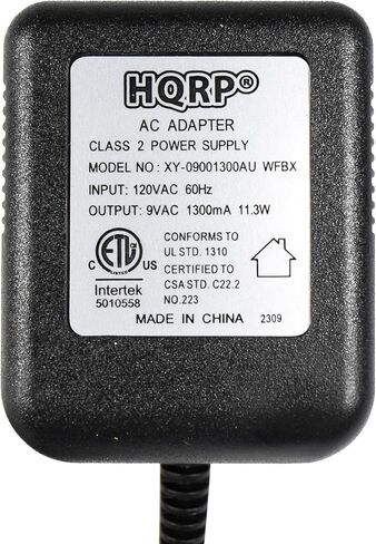HQRP AC Adapter Works with DigiTech Vocalist Live 2 / Vocalist Live 3 / Vocalist Live 3D, Whammy 4 Guitar Multi Effects Pedals, Power Supply Cord Transformer in Saudi Arabia