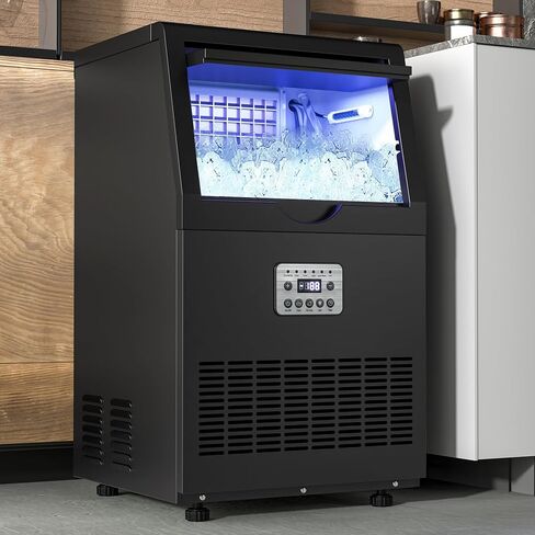 YITAHOME 120Lbs Commercial Ice Maker Machine, Under Counter Ice Machine Commercial, Big Ice Makers for Home Cafe Bar Restaurant 50pcs with 33lbs Storage Bin in Saudi Arabia
