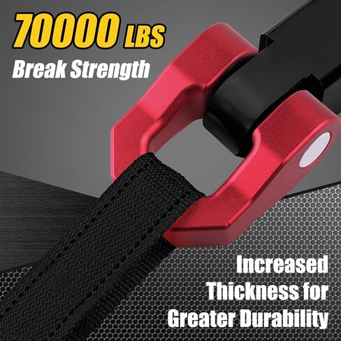 3/4" D Ring Shackle, 70000 Lbs Break Strength, Clevis Shackle with 7/8" Pin, Rustproof, for Tow Off Road Vehicle Recovery, Black, 2 Pack in Saudi Arabia