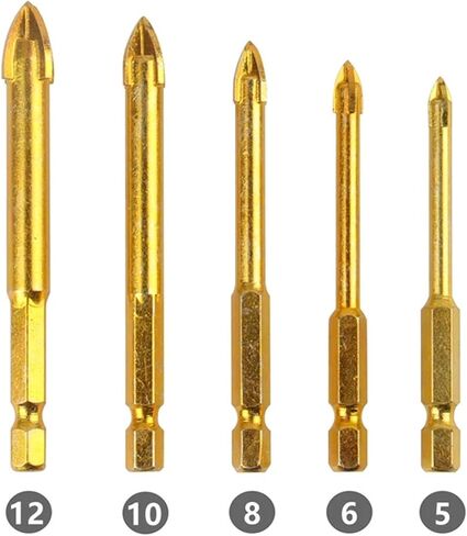 5/6/8/10/12mm Hex Shank Tile Bits Glass Ceramic Concrete Hole Opener Saw Carbide Alloy Triangle Drill 1Pcs(6mm) in Saudi Arabia
