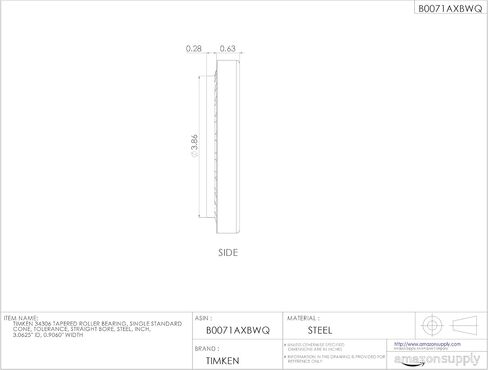 Timken 34306 Tapered Roller Bearing, Single Cone, Standard Tolerance, Straight Bore, Steel, Inch, 3.0625" ID, 0.9060" Width in Saudi Arabia