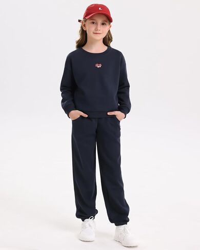 Stelle Girls Athletic Sweatsuit 3 قطع من النوع الثقيل و pant مع جيوب ملابس طويلة الأكمام in Saudi Arabia
