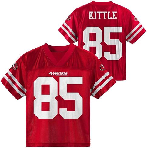جورج كيتل سان فرانسيسكو 49ers الأحمر #85 NFL Kids 4-7 الاسم والرقم فريق لاعب المنزل لاعب كرة القدم in Saudi Arabia